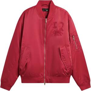 李宁马上有钱棉服女春季新款新年棉袄子红色情侣棒球服飞行夹克男