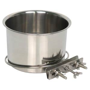Dog bowl 304 stainless steel hanging bowl pet drink water heater dog food pot fixed hanging cage cat bowl rabbit bowl anti -overturning
