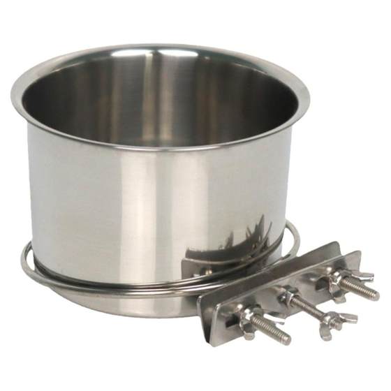 Dog bowl 304 stainless steel hanging bowl pet drink water heater dog food pot fixed hanging cage cat bowl rabbit bowl anti -overturning
