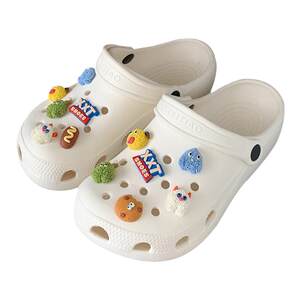Thin strips ins funny cute little monster foot arch couple hole shoes seaside anti-slip beach sandals men and women summer