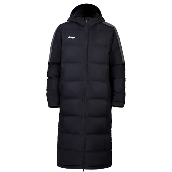 
Li Ning Cotton Clothes Men's Thickened Long 2025 Winter Over-the-Knee Warm Cotton Jackets Women's Training Sports Down Jackets