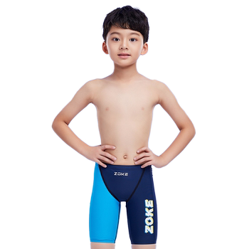 Zhouke's new youth five-point racing swimming trunks