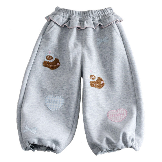 
Girls' pants Spring and Autumn 2025 new children's fashionable casual pants baby girls loose wide-leg trousers trendy
