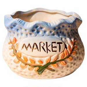 
Flowerpot succulents flower gardening simple indoor office fish tank landscaping succulent small ceramic porous and breathable