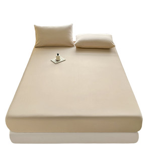 
Class A pure cotton fitted sheet cover single piece cotton bed cover sheet anti-slip cover Simmons mattress cover protective cover three-piece set