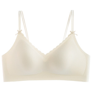 
French spaghetti strap bra for women to push up small breasts, reduce auxiliary breasts, prevent sagging, comfortable, traceless, wire-free girly bra