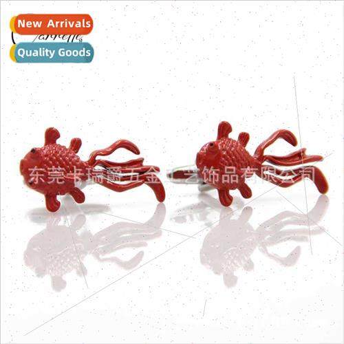 November new fun drip glue baking paint goldfish shape cuffl