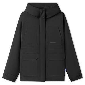 
Skechers 2025 Autumn and Winter New Women's Woven Hooded Jacket Waisted Versatile Casual Work Wear Short Jacket