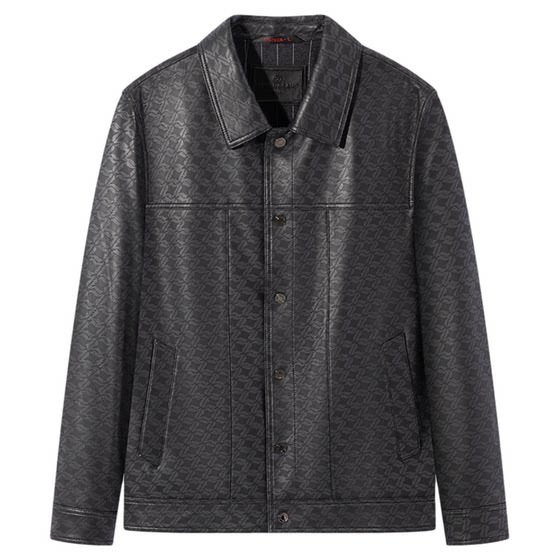 
[Sheepskin] Seven Brand Men's Genuine Leather Clothes 25 Autumn and Winter New Lapel Business Workwear Casual Windproof Jacket