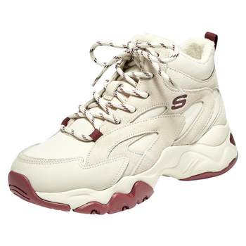 
Skechers women's mid-high top thick-soled warm dad shoes