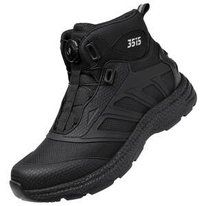 
Qiangren 3515 men's shoes summer training shoes breathable high-top outdoor boots casual boots men's mesh black hiking shoes