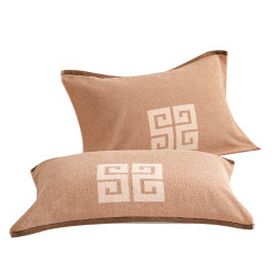 Gold pillow cover pure cotton single thickened household cotton