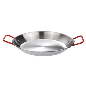 Stainless steel seafood plate spicy crayfish plate fried chicken big coffee plate double -ear flat dry pan Korean baking pan