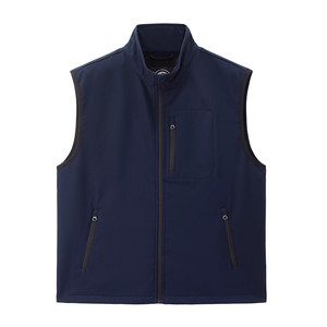 
Giordano vest jacket men's spring new style plus velvet windproof stand collar multi-pocket soft shell vest for men 01075704