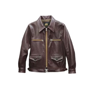 
Defei full vegetable tanned goatskin men's short jacket genuine leather classic lapel cool and handsome spring and autumn loose and versatile
