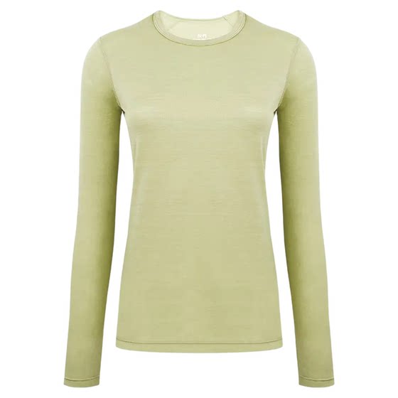 
Gray shell Merino wool quick-drying clothing off-road outdoor mountaineering long-sleeved women's Merino Tencel spring and autumn warm T-shirt
