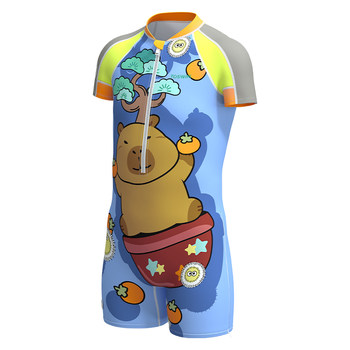 TOSWIM boy one-piece side pull sun protection swimsuit
