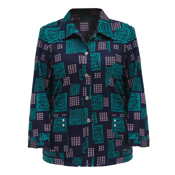 0 spring and autumn shirt long -sleeved elderly clothes grandma clothing
