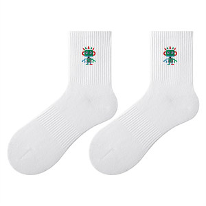 
[Soul Prologue] Zimo Embroidered Socks Men's Gift Box Medium Tube Pure Cotton Yarn Youth Student Cotton Socks Trend