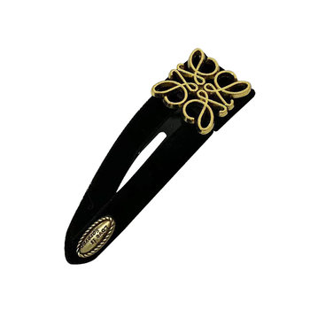 Medium-old small practical ~ Black and gold suit hair ring