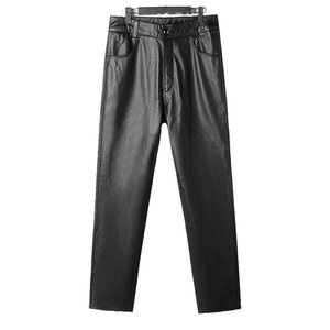 Haining leather pants men's locomotive pants motorcycle ride pants head layer cowhide autumn and winter windproof warm straight trousers