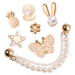 
Crocs Crocs ballet shoes Crocs decorative accessories shell pearl butterfly shoe buckle