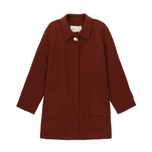 
MSLAN New Year's jersey New Year's red double-sided woolen cashmere coat small retro mid-length woolen coat