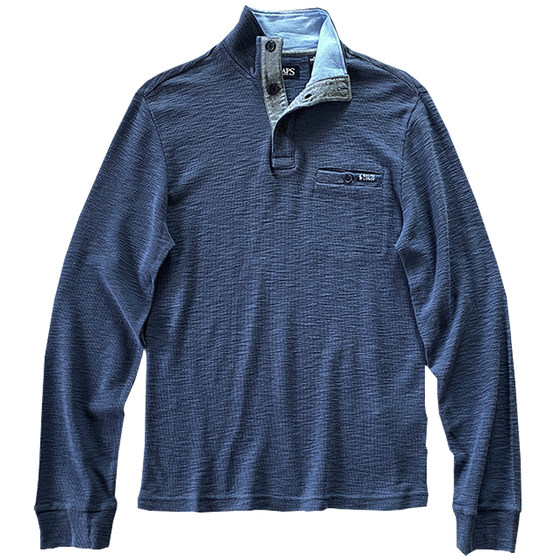 
专柜美系经典复古纯棉华夫格高弹力合身长袖T恤男25秋冬
