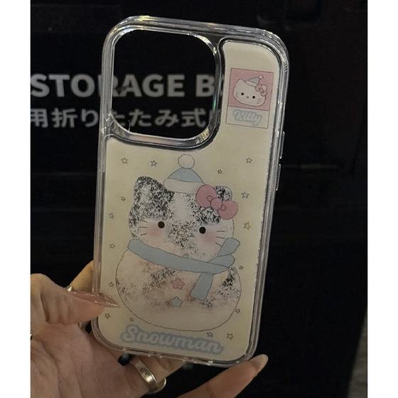 星星kitty雪花适用苹果16手机壳iPhone15promax新款华为mate60荣耀vivos19时尚opporeno12小米14红米note13女