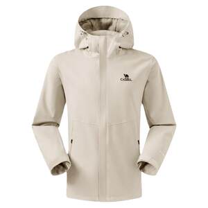 Camel Outdoor Black Jacket Men's 2026 Spring and Summer New Windproof and Waterproof Sports Hard Shell Mountaineering Jacket for Women