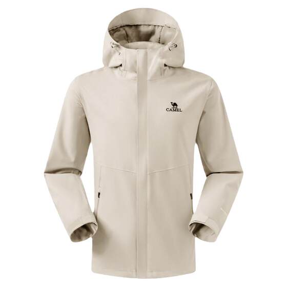 Camel Outdoor Black Jacket Men's 2026 Spring and Summer New Windproof and Waterproof Sports Hard Shell Mountaineering Jacket for Women