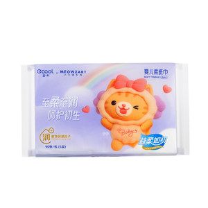 
[uXianlink] Yichu Little Meow Zat Baby Cream Paper 90 sheets 1 pack Newborn Yunrou Moisturizing Paper