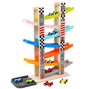 
Puzzle gliding track car slide parking lot 2-3 year old boy baby girl children toy car gift