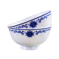 Jingdezhen Blue And White Porcelain Tableware Set - 58 Skull Porcelain Bowl And Plate Set For Chinese Home
