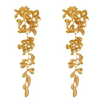 Vacation Wind Golden Flavors Earrings exaggerated earrings
