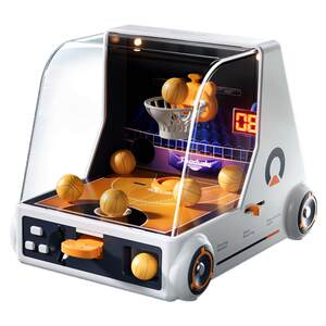 
Children's mobile basket shooting machine parent-child interactive hand-eye coordination ejection ball toy boy's Children's Day gift