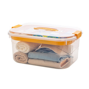 
Special storage box for children's swimming transparent plastic double-layer wet dry separation swimsuit swimsuit swim trunks swim goggles hand-held finishing box