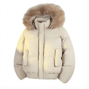 
STA ORGAN American retro fur collar mountain carving cotton clothing for men and women winter thickened hooded parka cotton coat