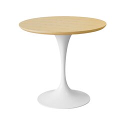 Nordic light luxury tulip round table solid wood negotiation table