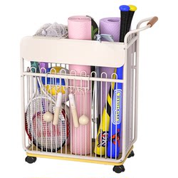 Yoga mat storage basket with wheels fitness equipment organizer
