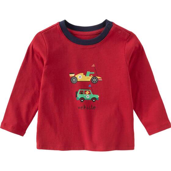 
David Bella children's long-sleeved T-shirt spring new New Year boys' pure cotton bottoming shirt baby boy red top