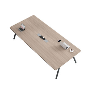 
Solid wood conference table long table work table rectangular large table office desk negotiation table conference room table chair combination