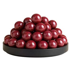 
Jewelry Cinnabar Purple Gold Sand Diy Scattered Beads Men and Women Round Beads Diy Accessories Bead Bracelets Original Mineral Pixiu Hand-worn