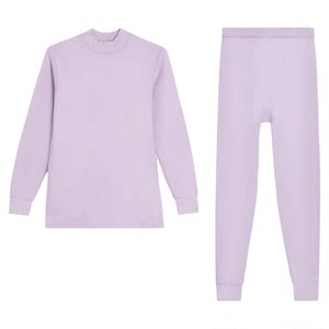 
Hongdou Teenagers Mid-collar Pure Cotton Thermal Underwear Set Men's and Women's Cotton Bottoming Autumn Clothes Autumn Pants Thin Cotton Sweater