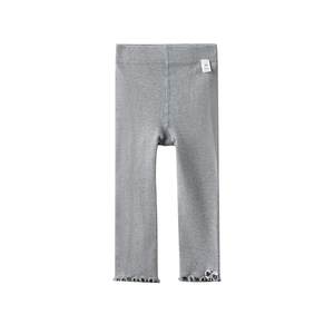 Mile Bear Girls Leggings Children's Pants Black Girls New Style 2025 Spring and Autumn New Style Knitted Children's Clothing Outdoor Wear