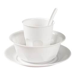 Five-piece disposable environmentally friendly tableware set