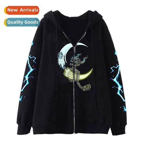 2023 dark skull skelet sweatshirt men  women hoodie gothic c