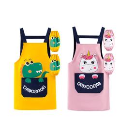Children's Apron Kindergarten Painting Clothes Painting Room Art Oil And Water Anti-dirty Baby Gown Can Be Customized To Send Sleeves
