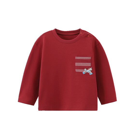 
[Pure cotton antibacterial] Qiqi Bear Baby T-shirt long-sleeved boys spring style inner children's bottoming shirt 2026 new style for women