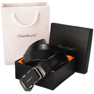 Official genuine Chainkavin belt male business automatic buckle young people wild original G belt 8 -character gift box